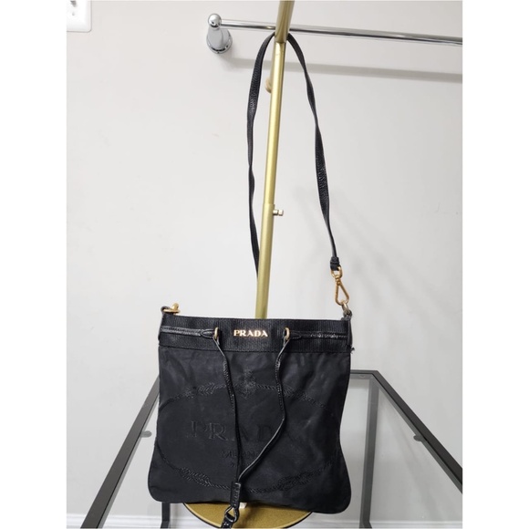 Authentic Prada Tessuto Nylon Crossbody Bag Black - Picture 1 of 13